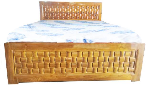 BHAIBHAI Solid Wood Double Box Bed, 40 cm x 198 cm (1.31 ft x 6.5 ft)