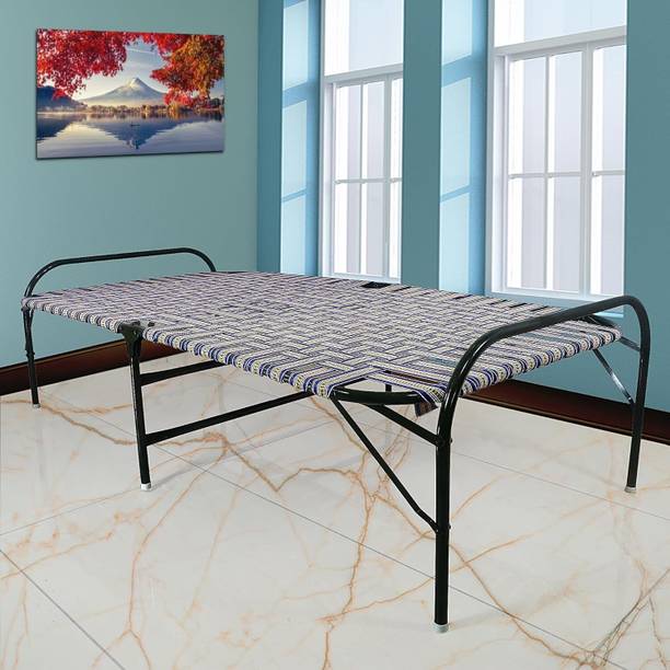 Anmol Portable Iron Niwar Folding Bed for Home Metal Foldable Bed for Home Hostel Metal Single Bed