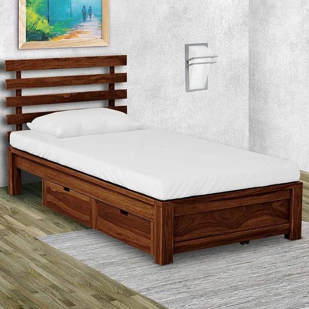 Ferrovilla Solid Wood Single Drawer Bed, 198.12 cm x 91.44 cm (6.5 ft x 3.0 ft)