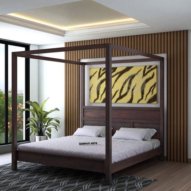 Ganpati Arts Sheesham Wood Bed/Cot Bed/Palang For Bed Room/Home Solid Wood King Bed