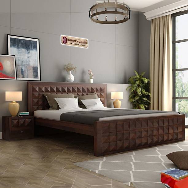 Gouravgenic Handicraft Rosewood ( Sheesham ) Solid Wood Queen Bed