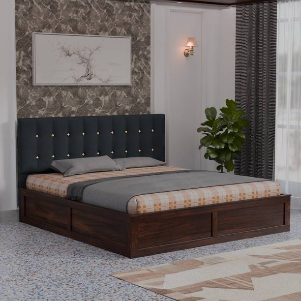 Klenta Home Decor Solid Wood King Box Bed