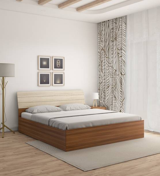 A GLOBIA CREATIONS Stanley Engineered Wood Queen Box Bed