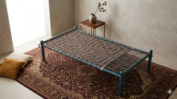 Shreejitraders Metal Single Bed, 100 cm x 80 cm (3.28 ft x 2.62 ft)