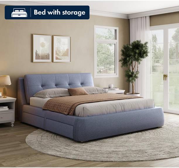 Wakefit Engineered Wood King Box Bed, 240 cm x 201 cm (7.87 ft x 6.59 ft)