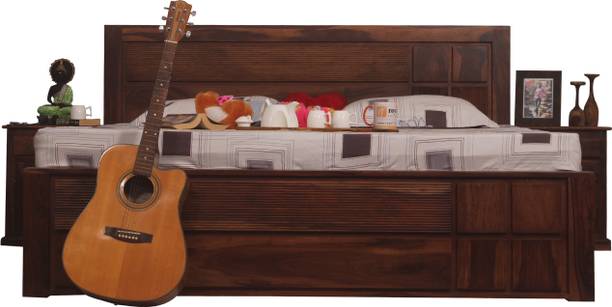 rf royal finish NovaSleep KingSize(72"x78") Without Storage,12-Month Warranty,Single Bedside Solid Wood King Bed