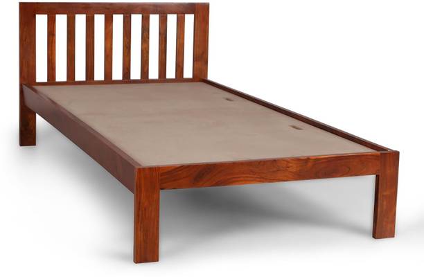 Globally Indian Globally Indian Orion Single Sheesham Bed Solid Wood Single Bed, 189 cm x 98 cm (6.2 ft x 3.22 ft)