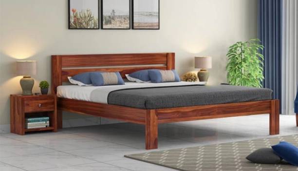 WoodMart Furniture Solid Wood Queen Bed