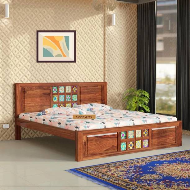 SONA ART & CRAFTS Solid Wood Queen Bed