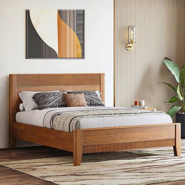 KraftShip Solid Wood King Bed, 212.5 cm x 195.7 cm (6.97 ft x 6.42 ft)