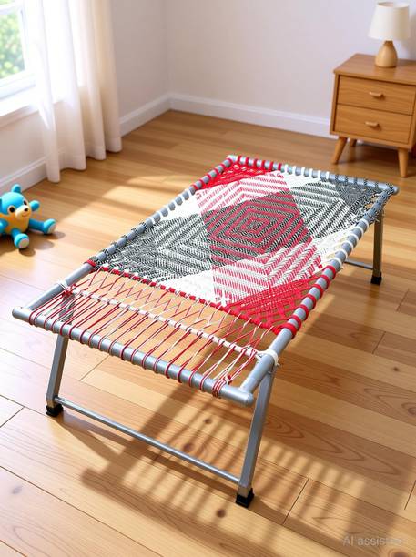 khatlawala Single folding bed Metal Single Bed, 50 cm x 91 cm (1.64 ft x 2.99 ft)