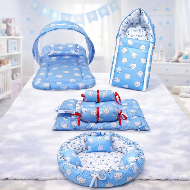 MOM & SON Cotton Baby Bed Sized Bedding Set