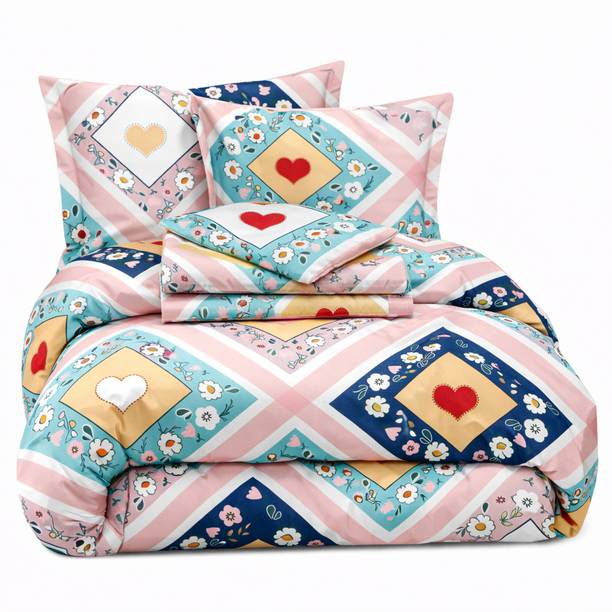 KURRY HOME FURNISHING Microfiber Double King Sized Bedding Set