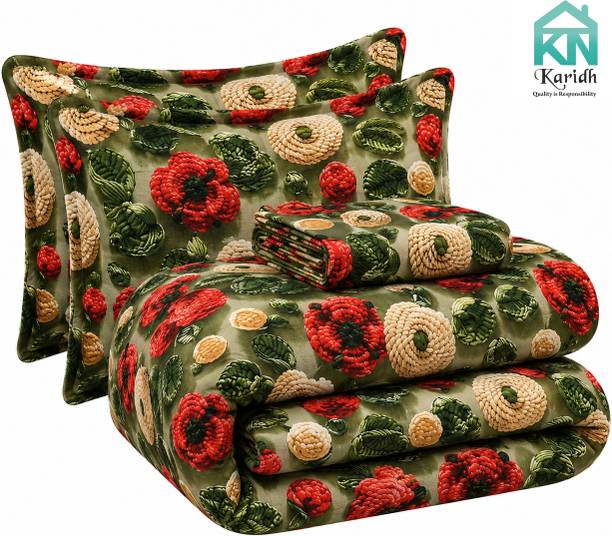 KARIDH Cotton Double King Sized Bedding Set