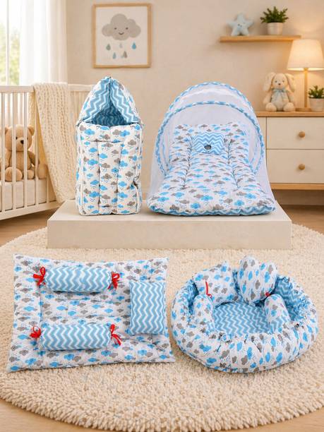 TinyJoy Cotton Baby Bed Sized Bedding Set