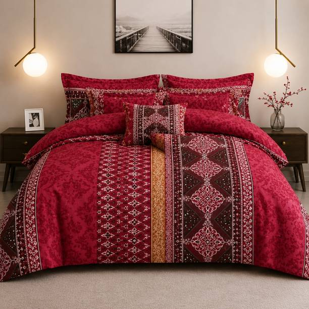 AMAZE ATTIRES Polycotton Queen Sized Bedding Set