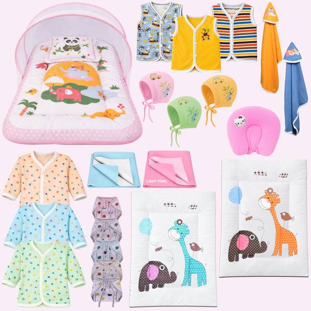 Toddylon New Born Baby Boys & Baby Girls Bedding & Clothing Set Combo Pack
