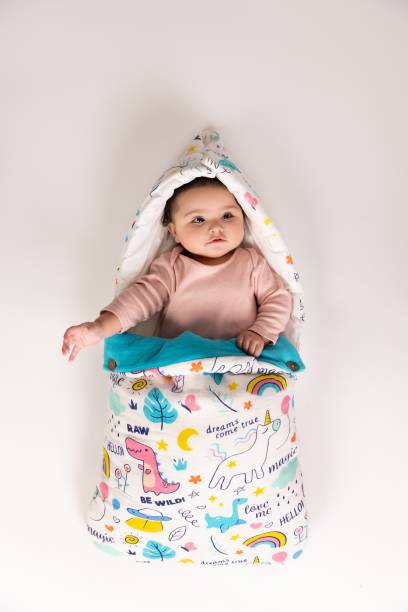 haus & kinder Baby muslin carrier nest cum sleeping bag, 0-12 Months - Multicolor Sleeping Bag