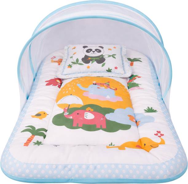 Kwitchy New Born Baby Mosquito Net Bed With Bed Protector