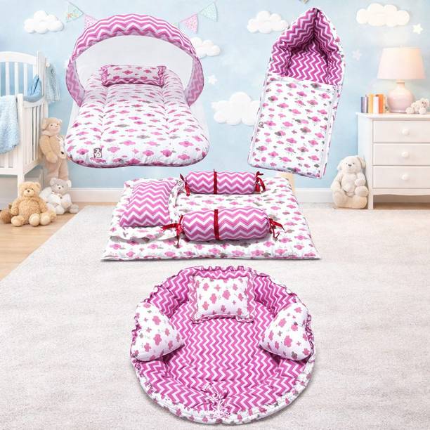 MOM & SON Cotton Baby Bed Sized Bedding Set