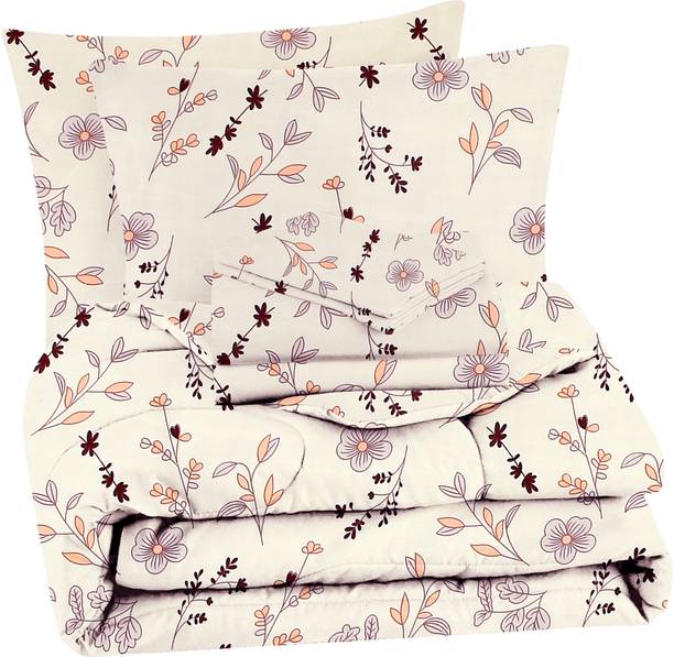 VAS COLLECTIONS Microfiber Double Flat 220 TC Abstract 1 Bedsheet
