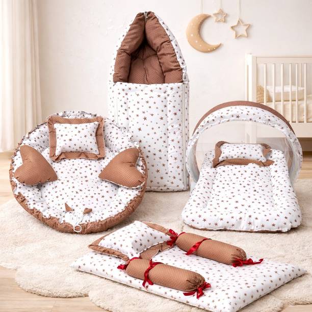 MOM & SON Cotton Baby Bed Sized Bedding Set
