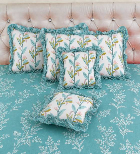 EVERLUSH Cotton King Flat 300 TC Printed 1 Bedsheet