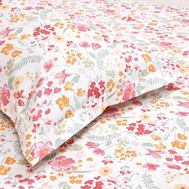 haus & kinder 186 TC Cotton King Printed Flat Bedsheet