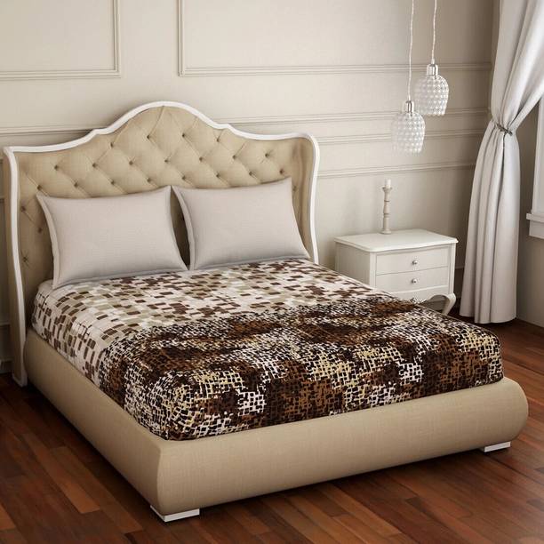 SPACES Cotton Queen Flat 210 TC Abstract Bedsheet