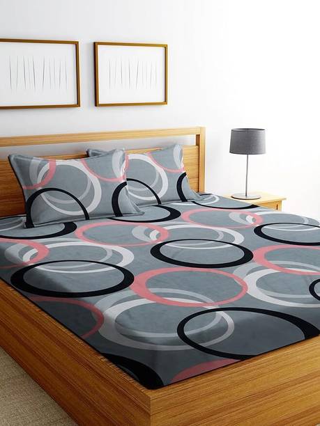 TrueBuy Reversible Cotton Double Bed Cover