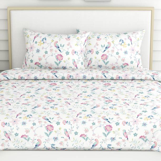 haus & kinder Cotton King Flat 186 TC Printed Bedsheet
