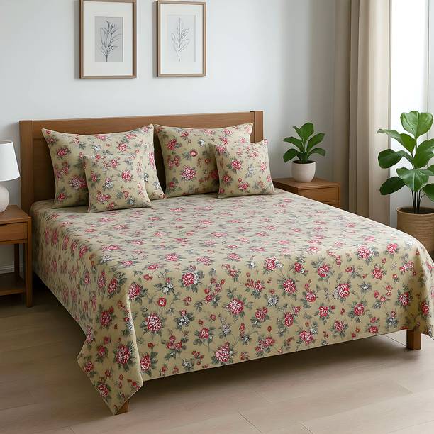 Flipkart SmartBuy 144 TC Microfiber Double Printed Flat Bedsheet