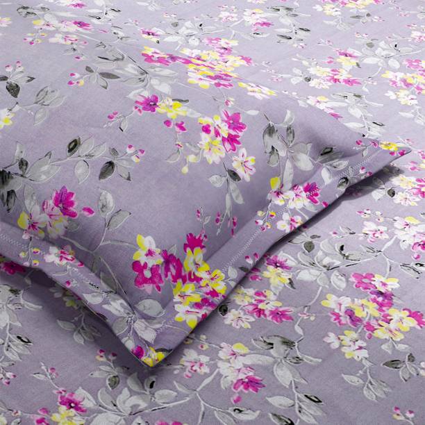 haus & kinder 186 TC Cotton Double Floral Flat Bedsheet