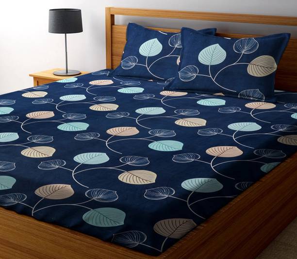 Amrange 210 TC Cotton Single 3D Printed Flat Bedsheet