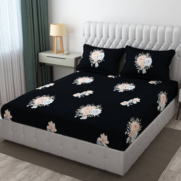 STAR TEX Microfiber King Fitted (Elastic) 210 TC Geomet...