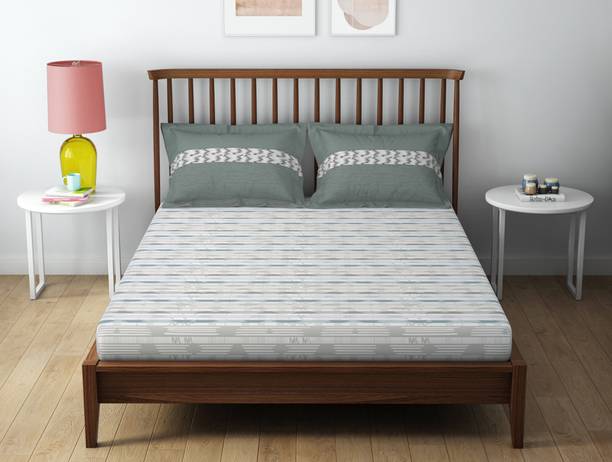 SPACES 132 TC Cotton Queen Printed Flat Bedsheet