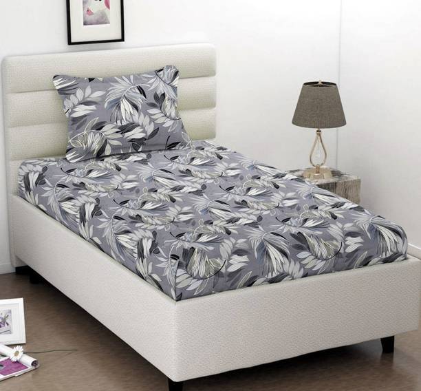 VAS COLLECTIONS Microfiber Single Flat 160 TC Floral Be...