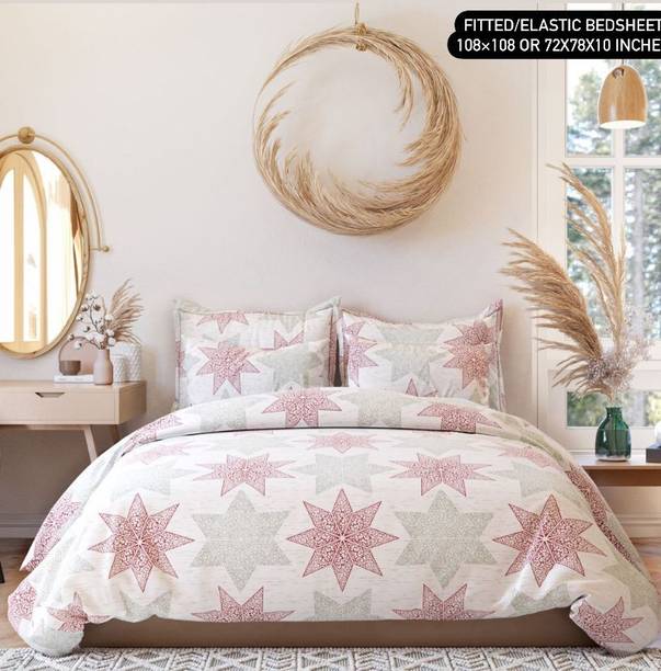 SHIRIN CREATION Microfiber King Fitted (Elastic) 350 TC...