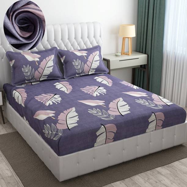 Moonroof 255 TC Cotton King Printed Fitted (Elastic) Bedsheet
