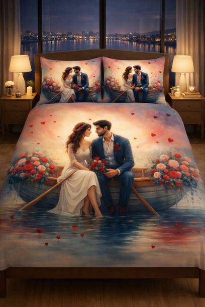 Mooniea Polycotton King Flat 220 TC Printed 1 Bedsheet