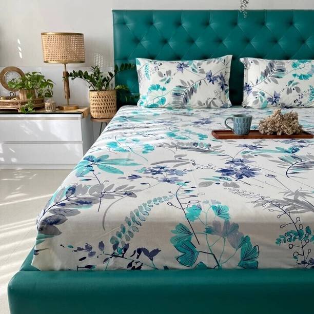Urban Space Cotton Double Flat 200 TC Printed Bedsheet