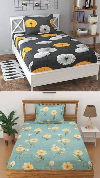CREATURE Cotton Single Flat 220 TC Printed Bedsheet