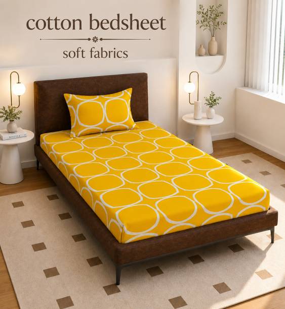 frisly Cotton Single Flat 300 TC Printed 1 Summer Bedsheet