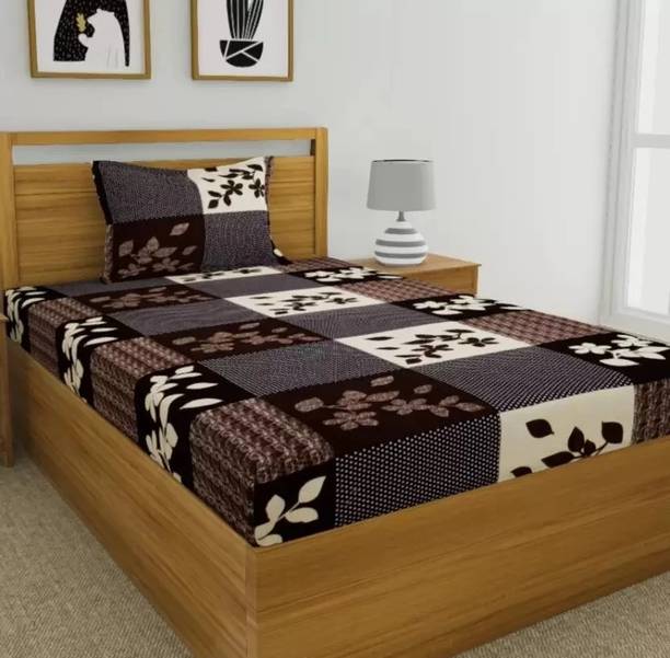 ANIKET 180 TC Cotton Single Printed Flat Bedsheet