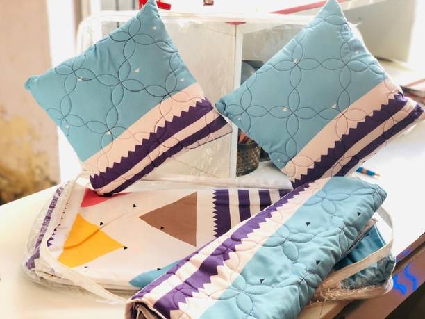 achyuta creation Polycotton Queen Sized Bedding Set