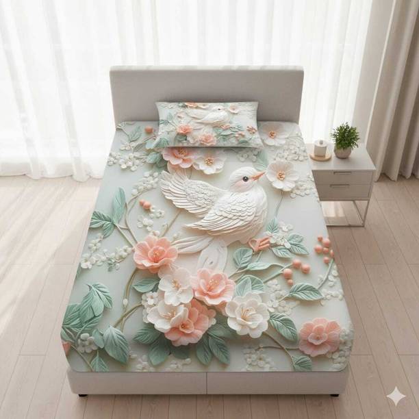 Skytex Cotton Blend Single Flat 150 TC 7D Digital 1 Bedsheet
