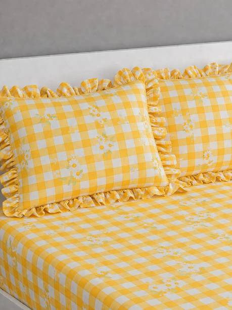 AMBERBLISH HOMES Cotton King Flat 250 TC Printed 1 Bedsheet