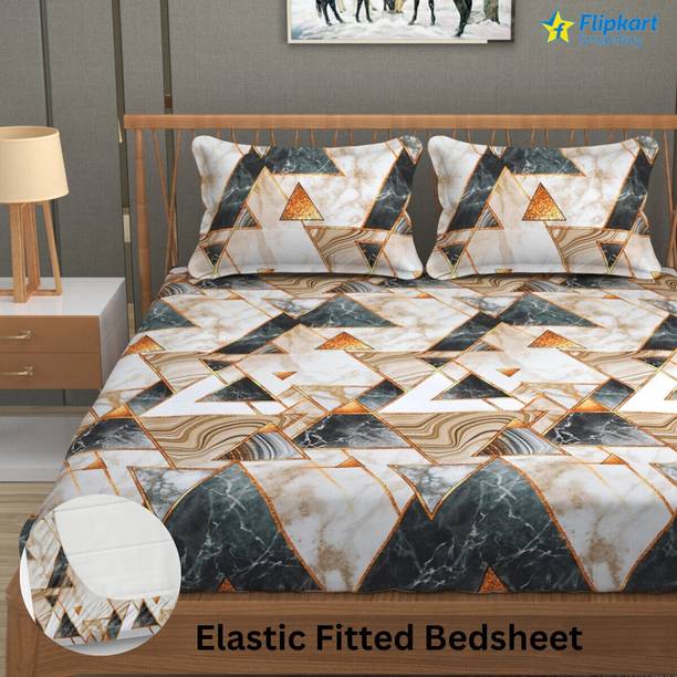 Flipkart SmartBuy Cotton King Fitted (Elastic) 300 TC G...