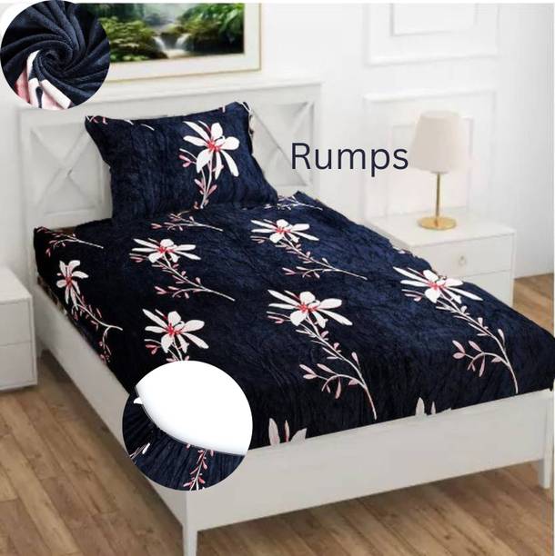 Rumps Woolen Single Fitted (Elastic) 320 TC Abstract Be...