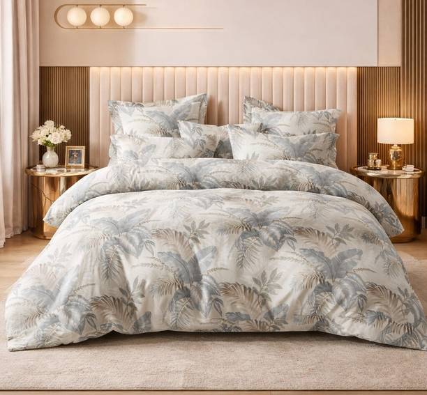 CARLTON LONDON Microfiber Queen Flat 140 TC Printed Bedsheet